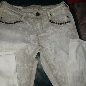 EUC Skinny decree Whitewashed Denim gray sz 5 31 inseam W 28 super skinn…